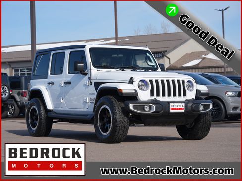 Used 2021 Jeep Wrangler Unlimited Sahara w/ LED Lighting Group image 1