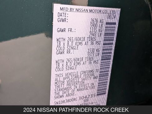Certified 2024 Nissan Pathfinder Rock Creek AWD/4WD image 24
