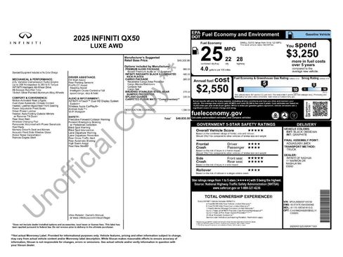 Certified 2025 INFINITI QX50 Luxe w/ Cargo Package image 21