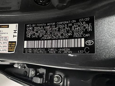 Certified 2022 Toyota Prius LE FWD image 40