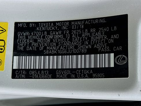 Used 2018 Lexus ES 350 w/ Luxury Package w/Wood Trim FWD image 12
