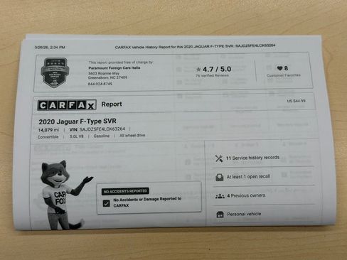 Used 2020 Jaguar F-TYPE SVR AWD/4WD image 37