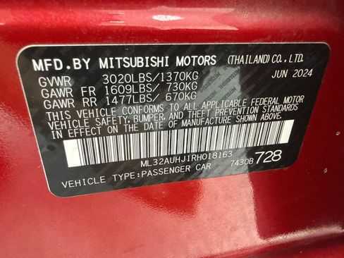 Used 2024 Mitsubishi Mirage ES FWD image 51