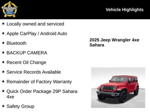 Used 2025 Jeep Wrangler Unlimited Sahara w/ Safety Group AWD/4WD image 2