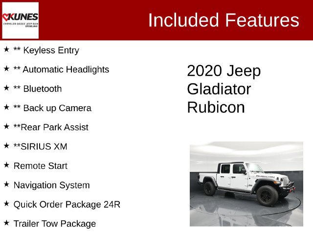 Certified 2020 Jeep Gladiator Rubicon AWD/4WD image 3