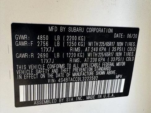 Used 2020 Subaru Outback Premium image 22