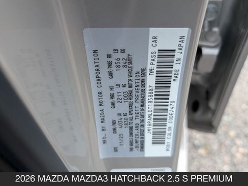New 2026 MAZDA MAZDA3 2.5 S Hatchback w/ Premium Pkg image 33