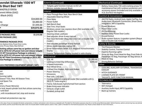 Used 2020 Chevrolet Silverado 1500 W/T w/ WT Value Package RWD image 6