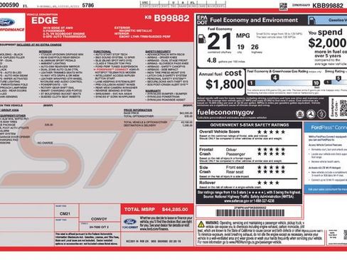 Used 2019 Ford Edge ST w/ Convenience Package AWD/4WD image 37