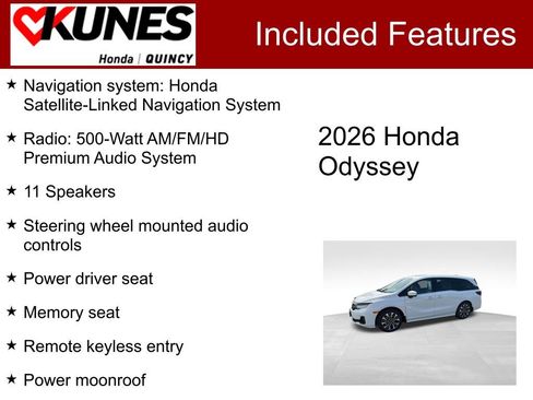 New 2026 Honda Odyssey Elite image 2