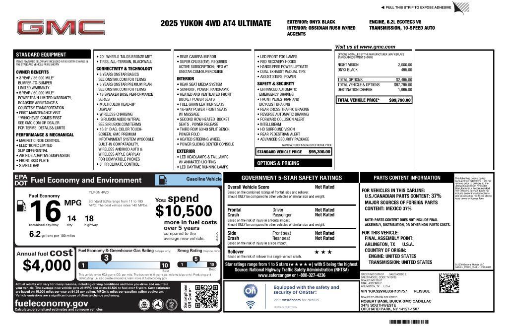 Certified 2025 GMC Yukon AT4 Ultimate AWD/4WD image 4