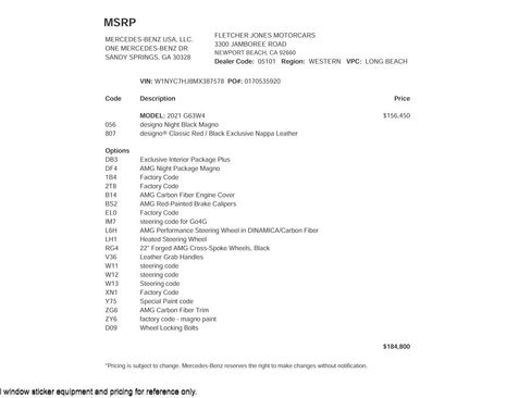 Certified 2021 Mercedes-Benz G 63 AMG 4MATIC image 3