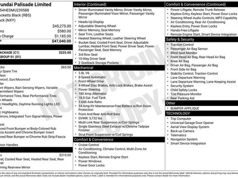 Used 2021 Hyundai Palisade Limited w/ Cargo Package FWD image 3