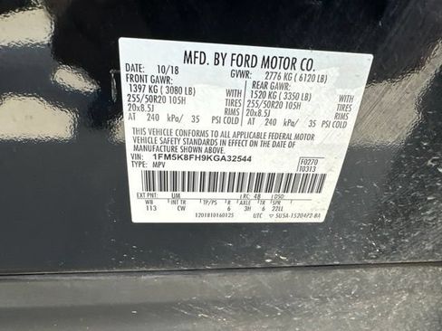 Used 2019 Ford Explorer Limited w/ Ford Safe & Smart Package AWD/4WD image 9