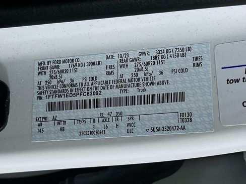 Certified 2023 Ford F150 Lariat w/ Equipment Group 502A High AWD/4WD image 23