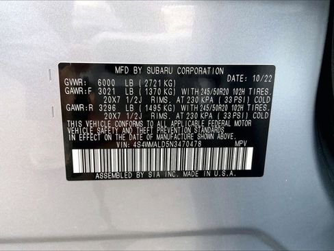 Certified 2022 Subaru Ascent Limited w/ Technology Package image 30