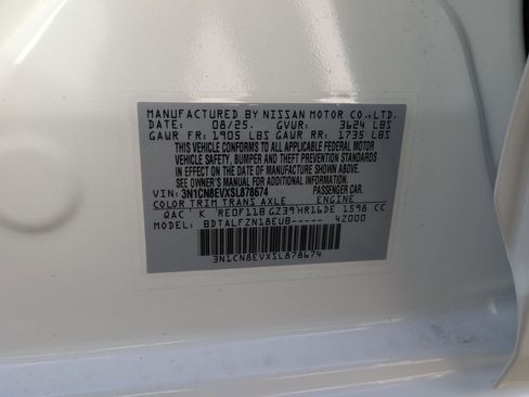 New 2025 Nissan Versa SV w/ Trunk Package image 23