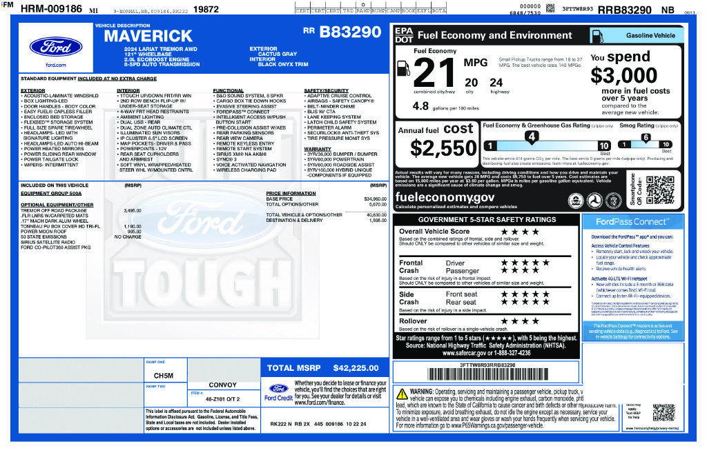 Certified 2024 Ford Maverick Tremor w/ Tremor Off-Road Package AWD/4WD image 36