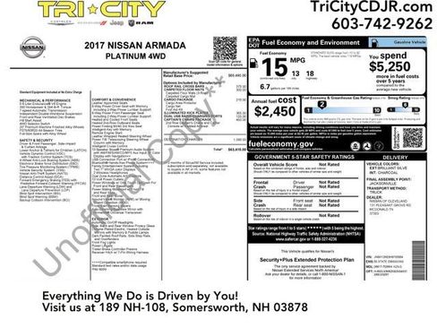 Used 2017 Nissan Armada Platinum w/ Captain Seat Package image 6