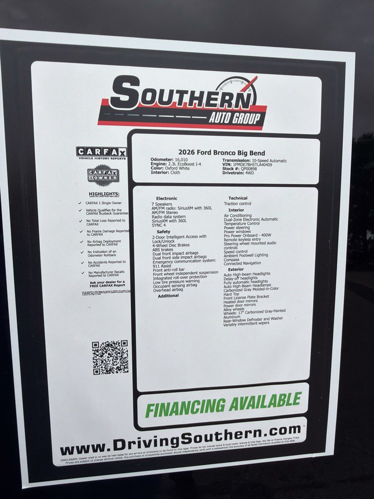 Used 2026 Ford Bronco Big Bend AWD/4WD image 20