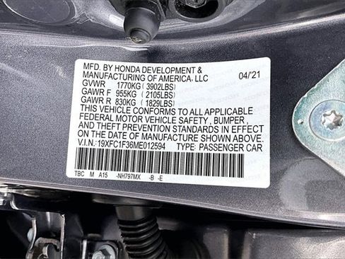 Used 2021 Honda Civic EX image 17