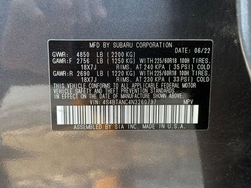 Used 2022 Subaru Outback Limited image 57