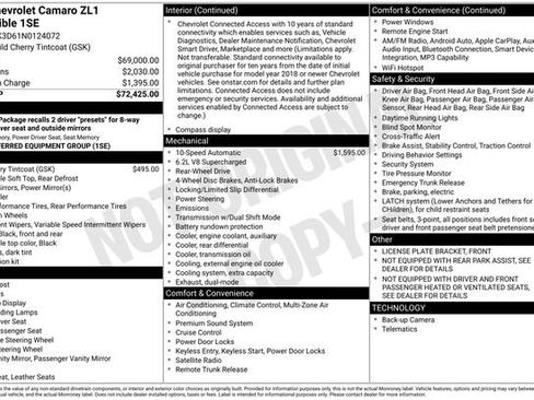 Used 2022 Chevrolet Camaro ZL1 image 34