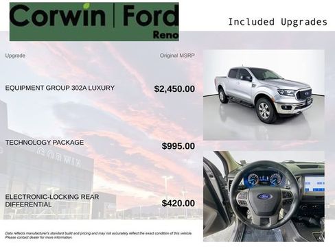 Used 2020 Ford Ranger XLT w/ Equipment Group 302A Luxury image 3