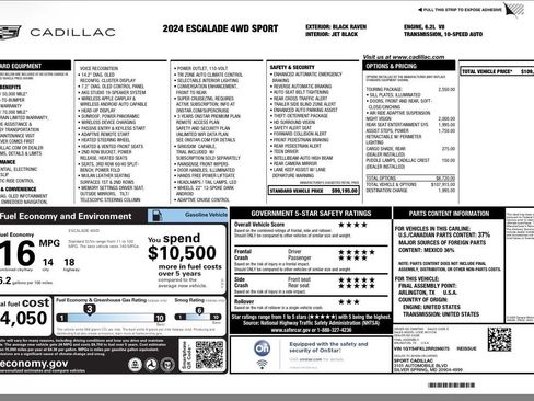 Used 2024 Cadillac Escalade Sport w/ Touring Package image 29