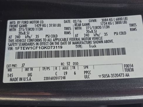 Used 2016 Ford F150 XLT w/ Equipment Group 302A Luxury RWD image 31