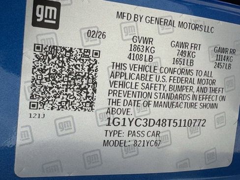 New 2026 Chevrolet Corvette 3LT w/ Stealth Interior Trim Package image 31