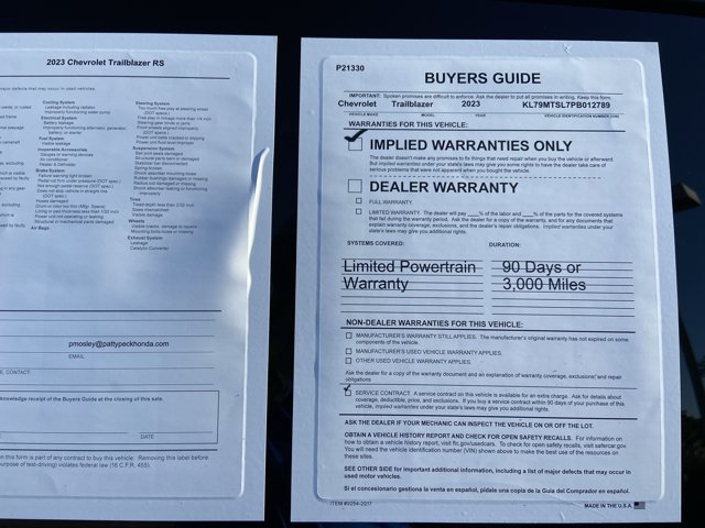 Used 2023 Chevrolet TrailBlazer RS w/ Convenience Package FWD image 6