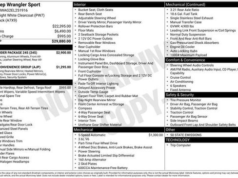 Used 2014 Jeep Wrangler Sport w/ Quick Order Package 24S AWD/4WD image 29