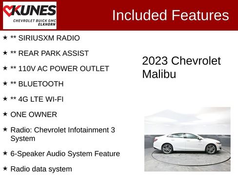 Used 2023 Chevrolet Malibu LT w/ Driver Confidence Package image 3