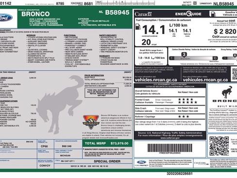 Used 2022 Ford Bronco Wildtrak AWD/4WD image 8