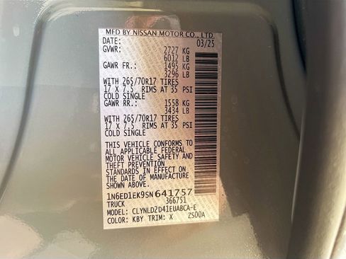 Used 2025 Nissan Frontier PRO-4X w/ Pro Convenience Package image 33