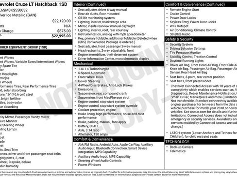 Used 2019 Chevrolet Cruze LT FWD image 4