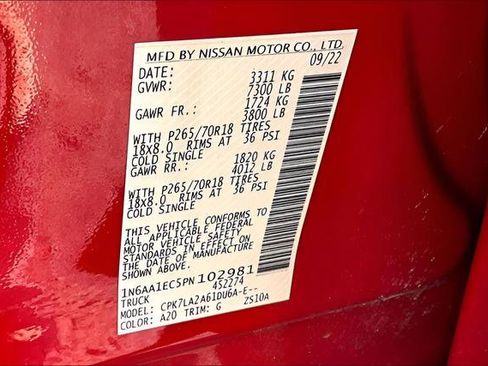 Used 2023 Nissan Titan S w/ S Utility Package image 21