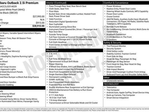 Used 2018 Subaru Outback 2.5i Premium image 5