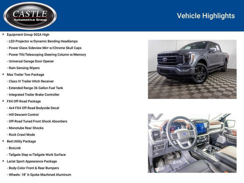 Used 2022 Ford F150 Lariat w/ Equipment Group 502A High AWD/4WD image 8