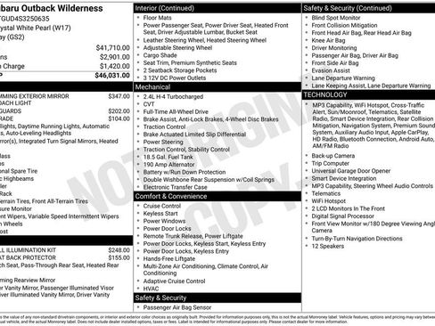 Used 2025 Subaru Outback Wilderness AWD/4WD image 39