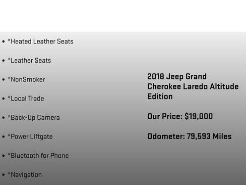 Used 2018 Jeep Grand Cherokee Altitude AWD/4WD image 30