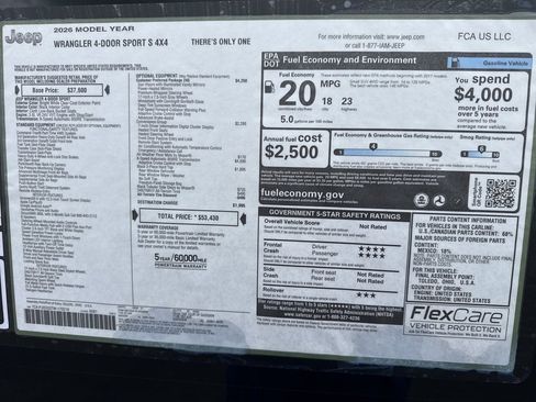 New 2026 Jeep Wrangler Sport S image 40