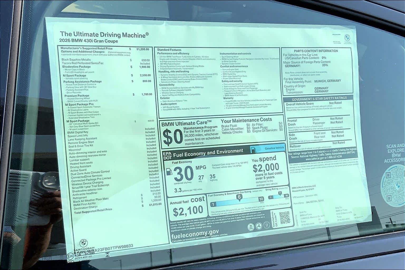 New 2026 BMW 430i w/ M Sport Package RWD image 20