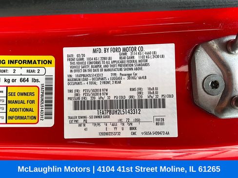 Used 2020 Ford Mustang Premium image 19