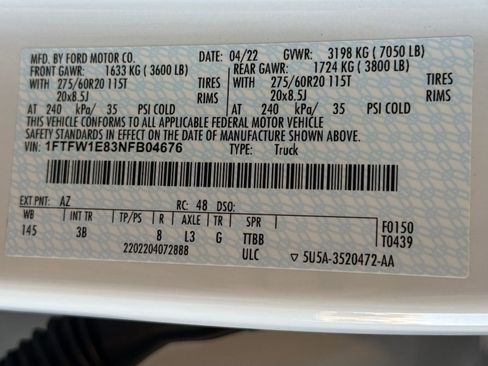 Used 2022 Ford F150 Platinum w/ Equipment Group 701A High image 22