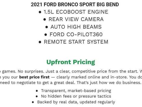 Used 2021 Ford Bronco Sport Big Bend AWD/4WD image 2