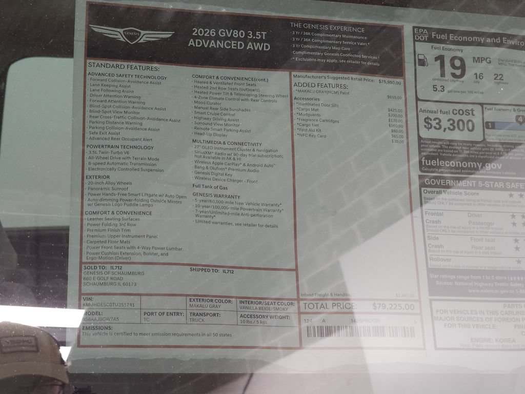 Used 2026 Genesis GV80 3.5T Advanced AWD/4WD image 36