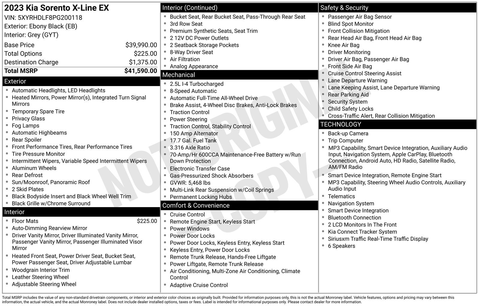 Certified 2023 Kia Sorento X-Line EX AWD/4WD image 16