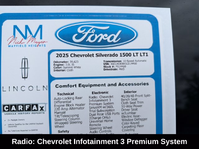 Used 2025 Chevrolet Silverado 1500 LT w/ Safety Package AWD/4WD image 33